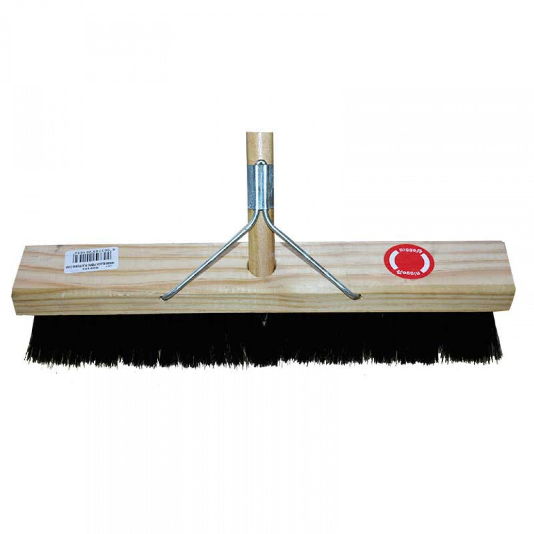 RIgger Broom P/form Soft Black  Wooden Handel