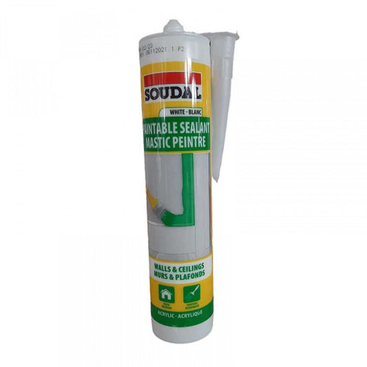 Sealant Acrylic Paintable SOUDAL White 270ml - Ridge & Ride