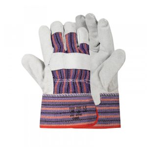 Pioneer Saftey Gloves Candy Stripe Ch/leather Safety Cuff 5cm G005