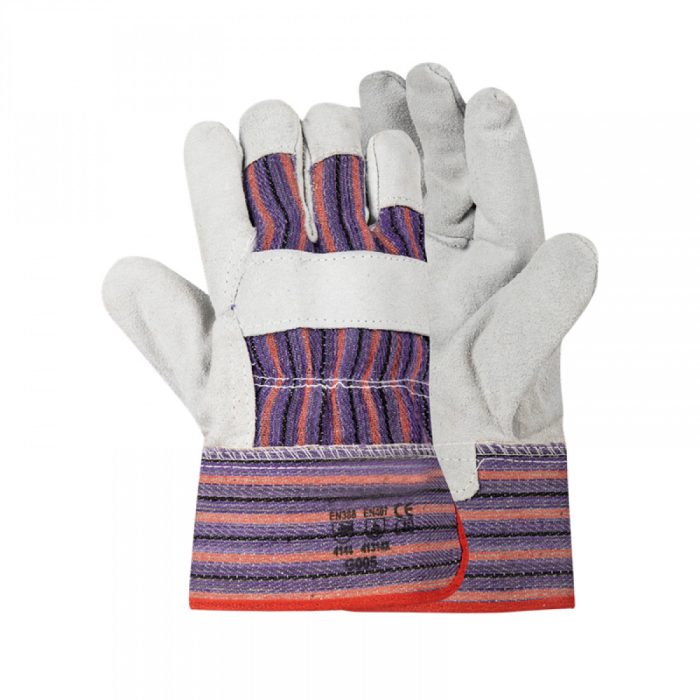 Gloves Candy Stripe Ch leather Safety Cuff 5cm G005
