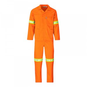 Vulcan Polycotton Econo Conti 2-Piece Suit, Reflective Tape, Orange