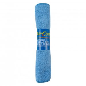 AIRCRAFT Microfibre Cloth Blue 3pc 300mm X 300mm 200gsm