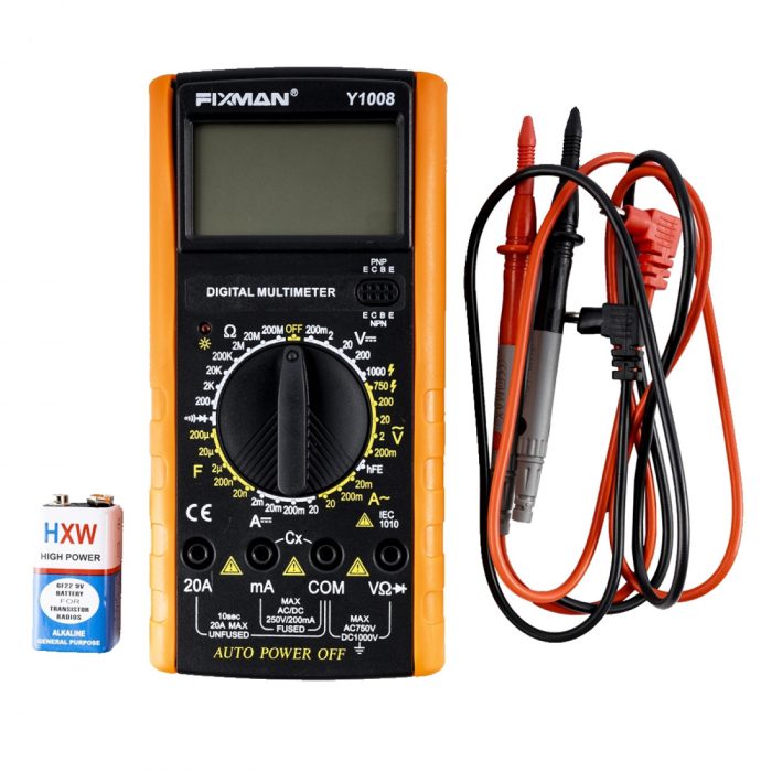 FIXMAN Multimeter Dc Ac 200mv 2v 20v 200v 1000v 9v Bat