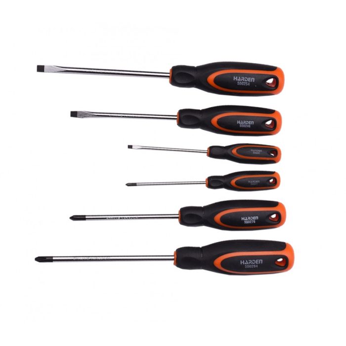 HARDEN 6pc Screwdriver Set Soft Handle