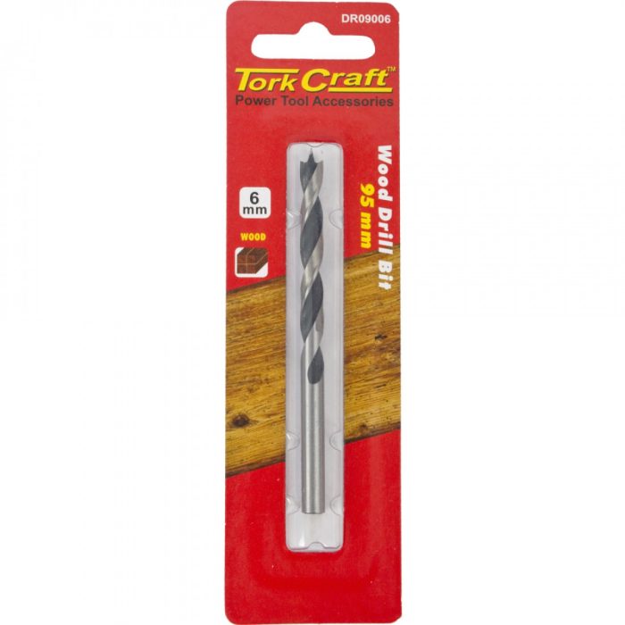 TORK CRAFT Drill Bit Wood 6.0mm X 95mm TORK CRAFT Drill Bit Wood 6.0mm X 95mm