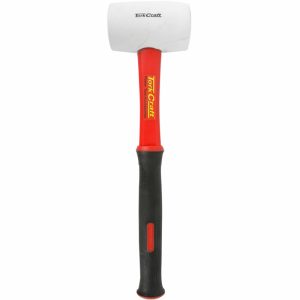 TORK CRAFT Hammer Rubber Mallet 450g (16oz) Fibreglass Handle White Non Marking