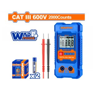 WADFOW Multimeter Digital 600v Catiii Rms 2000 + Bat
