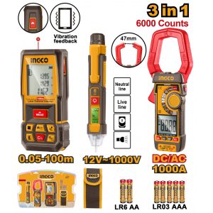 INGCO Laser Distance Detector 3pcs Combo Kit