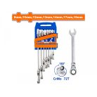 WADFOW Spanner Ratchet Flex Set Cr-mo 8-19mm 7pcs